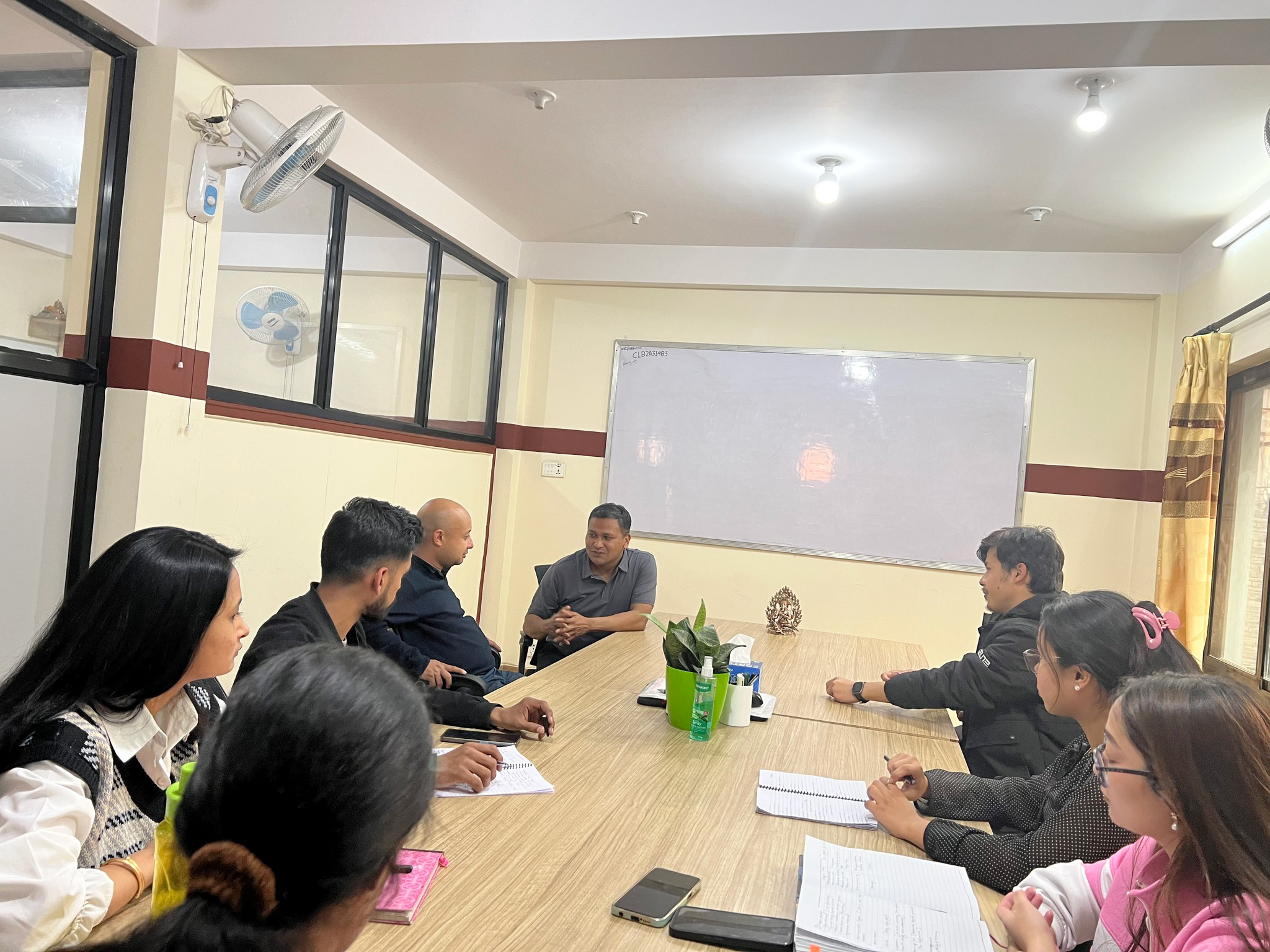 The Session on Business Communication and Time Management by Mr. Birat Shrestha