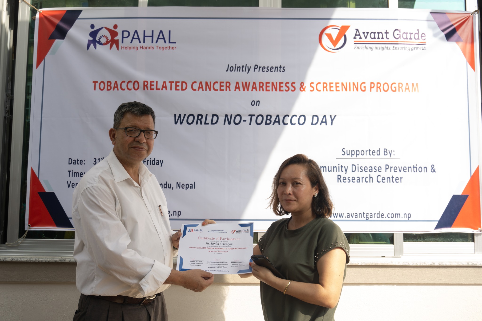 Avant Garde Solutions collaborated with Pahal Foundation to conduct Tobacco Related Cancer Awareness and Screening Program